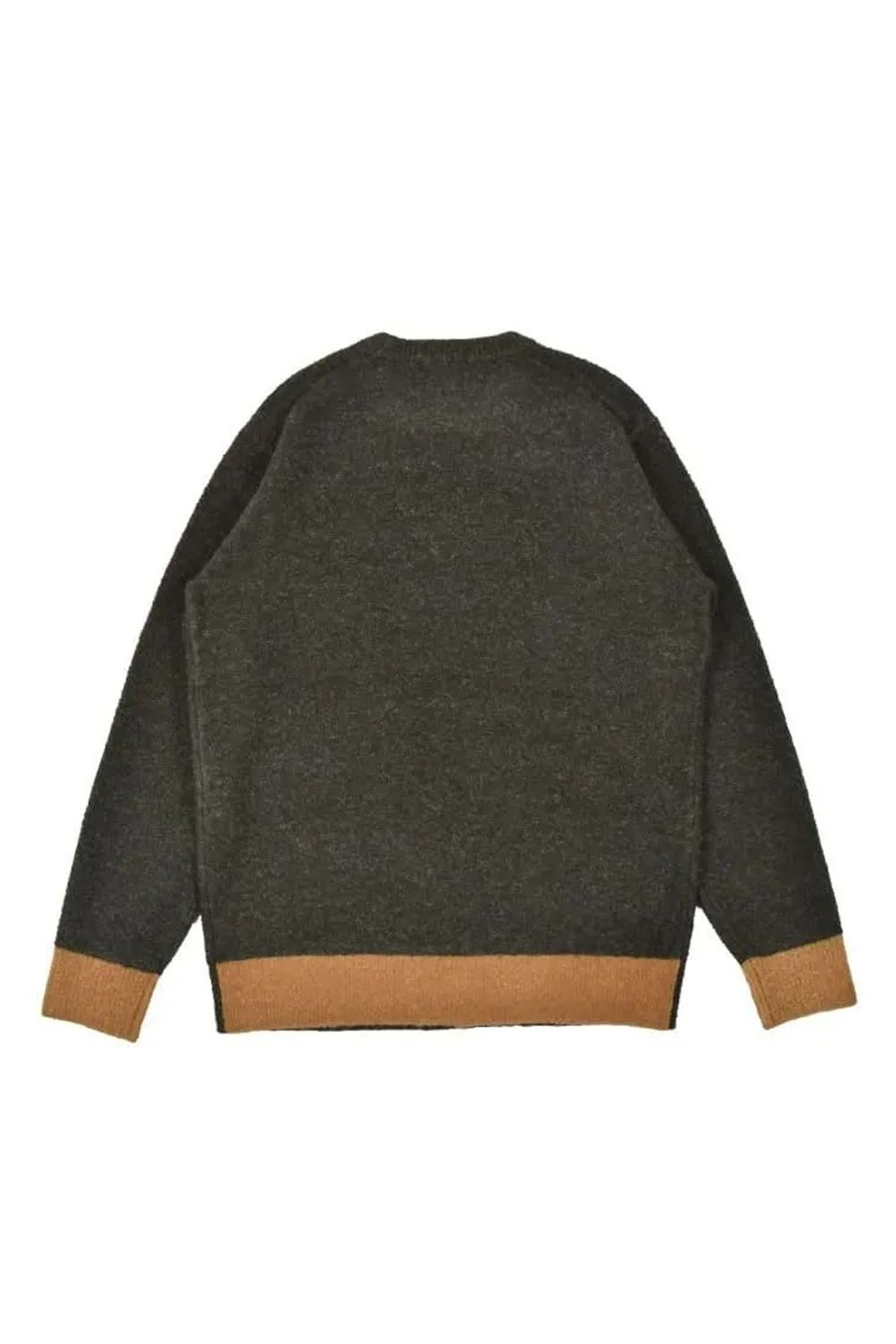 【26AW】 ACCENT BOUCLE KNIT / アクセントリブ ブークレニット (カーキ)*