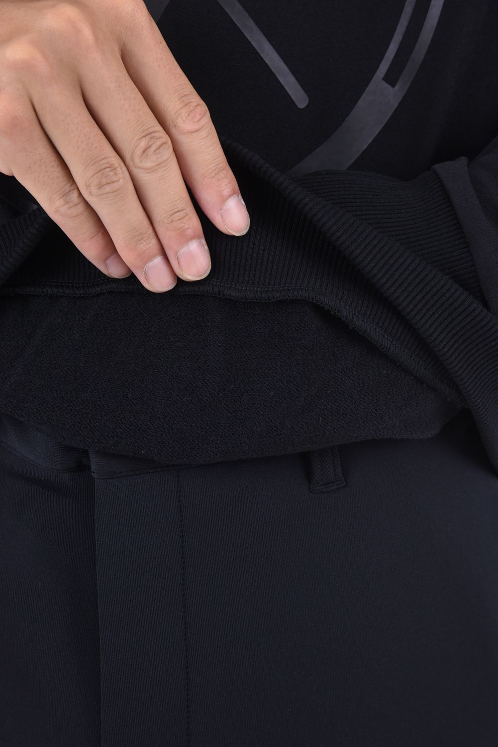 DRY STRETCH HOODIE / グラデーションプリントロゴ ストレッチ フーディー ブラック*