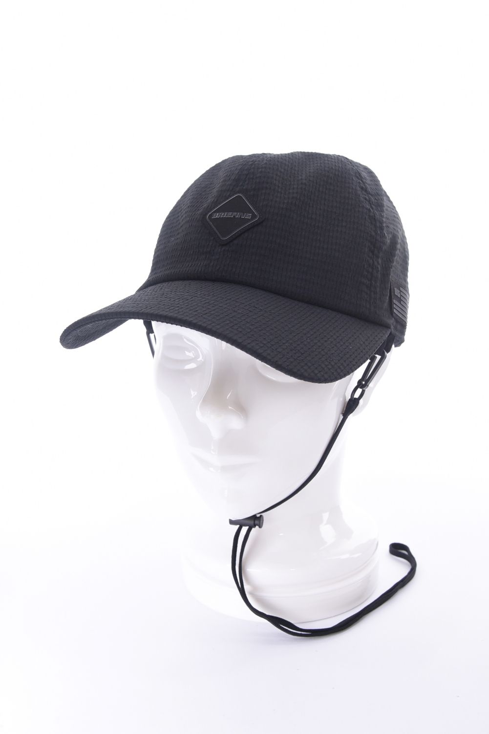 【26SS】【レディース】 WOMEN’S SEERSUCKER CORD STRAP CAP / シアサッカー コードストラップ付き キャップ (ブラック)