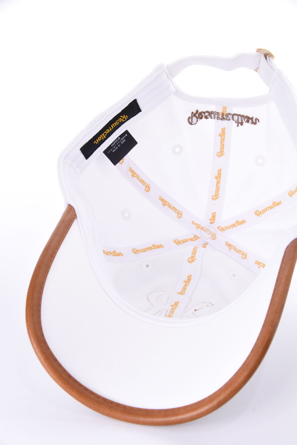 【26AW】 LEATHER LOGO PIPING CAP / レザーロゴパイピングキャップ  (ホワイト)