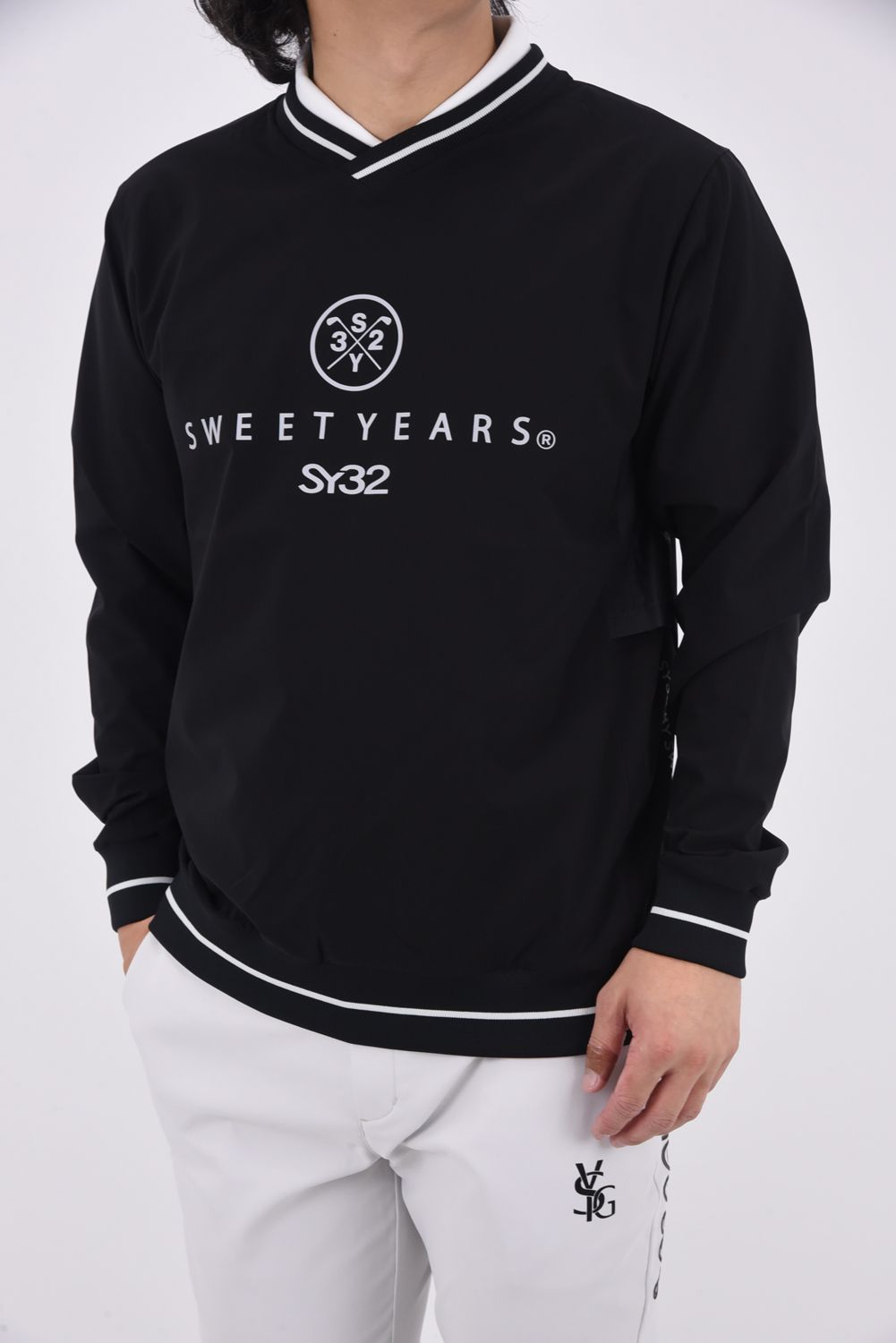 SY32 by SWEET YEARS GOLF - SOLOTEX FREEMOTION PISTE SHIRTS / ロングスリーブ  スニードジャック (ブラック) | GOSSIP GOLF