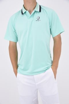ACE SKIPPER POLO / スキッパーデザイン ラグランポロシャツ (エメラルド)