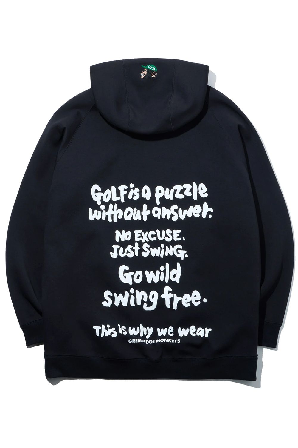 【26AW】 【ユニセックス対応】 COTTON STRETCH HOODIE / ダンボール素材 バックプリント パーカー (ブラック)