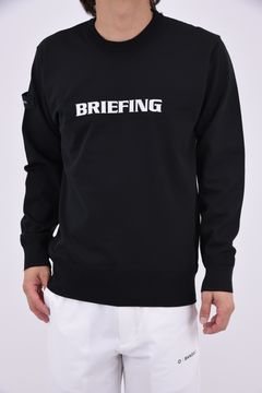 【26AW】 MEN’S PLANE KNIT CREWNECK / ブランドロゴ クルーネックニット (ブラック)