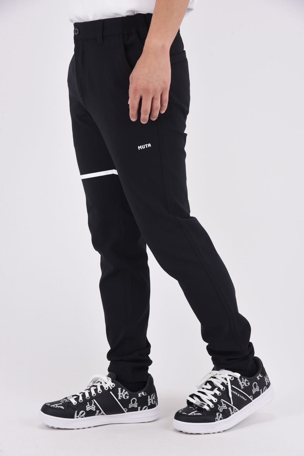 【25AW】 CARDBOARD TWILL JERSEY SLACKS / ダンボールニットツイル ウェーブライン ジャージースラックス (ブラック)