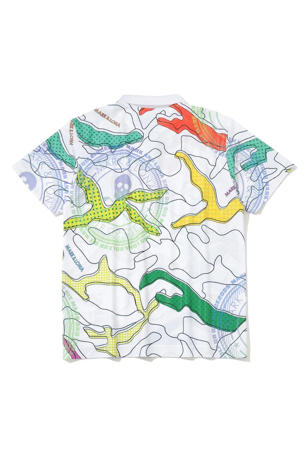 【26SS】 AXON CAMO MESH PERFORMANCE POLO / メッシュ素材 カモフラージュプリント ポロシャツ (ホワイト)