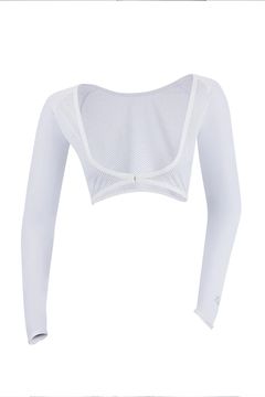 【返品・交換不可】 ICE MESH BOLERO / ボレロタイプ アームカバー 機能性冷感インナー (ホワイト) (ユニセックス)