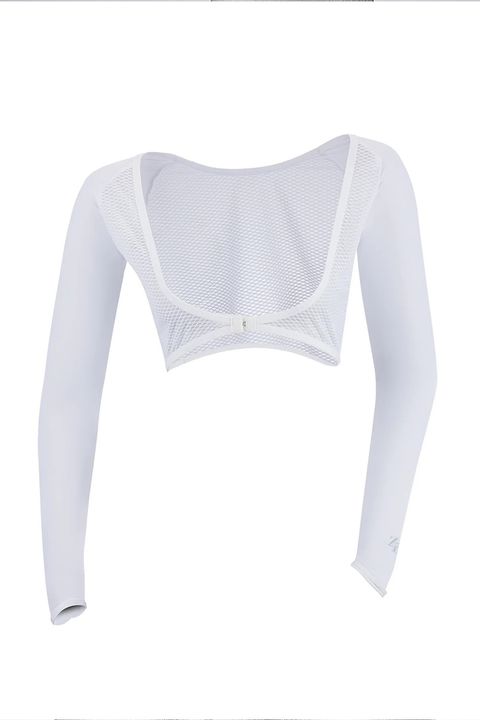 【返品・交換不可】 ICE MESH BOLERO / ボレロタイプ アームカバー 機能性冷感インナー (ホワイト) (ユニセックス)