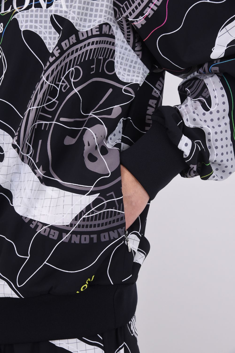 【26SS】 AXON CAMO PERFORMANCE SNEAD JK / 軽量ナイロンタフタ カモフラージュプリント スニードジャック (ブラック)