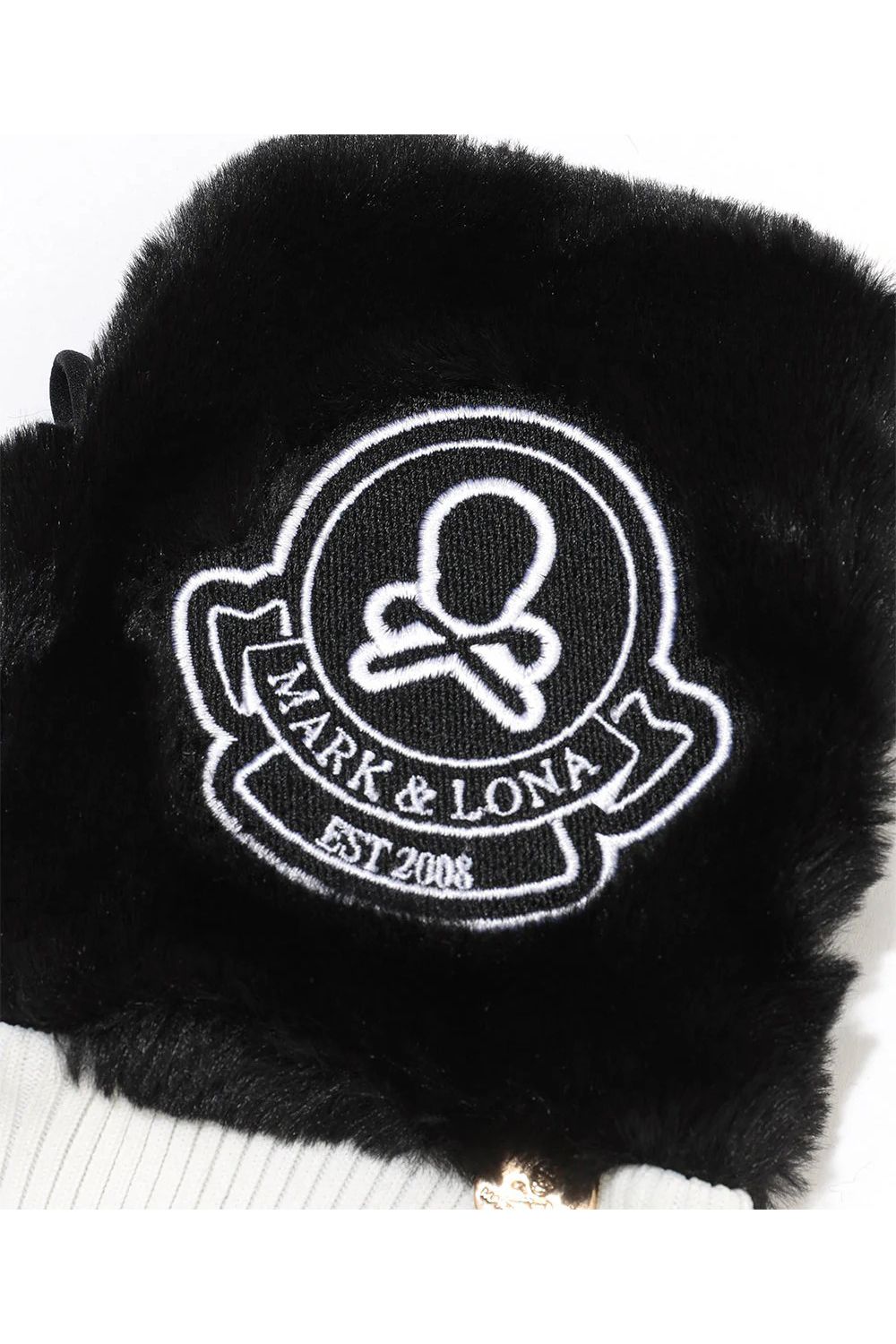 SYNK COZY HAND WARMERS / エコファー チャーム付き 手甲型グローブ (ブラック)