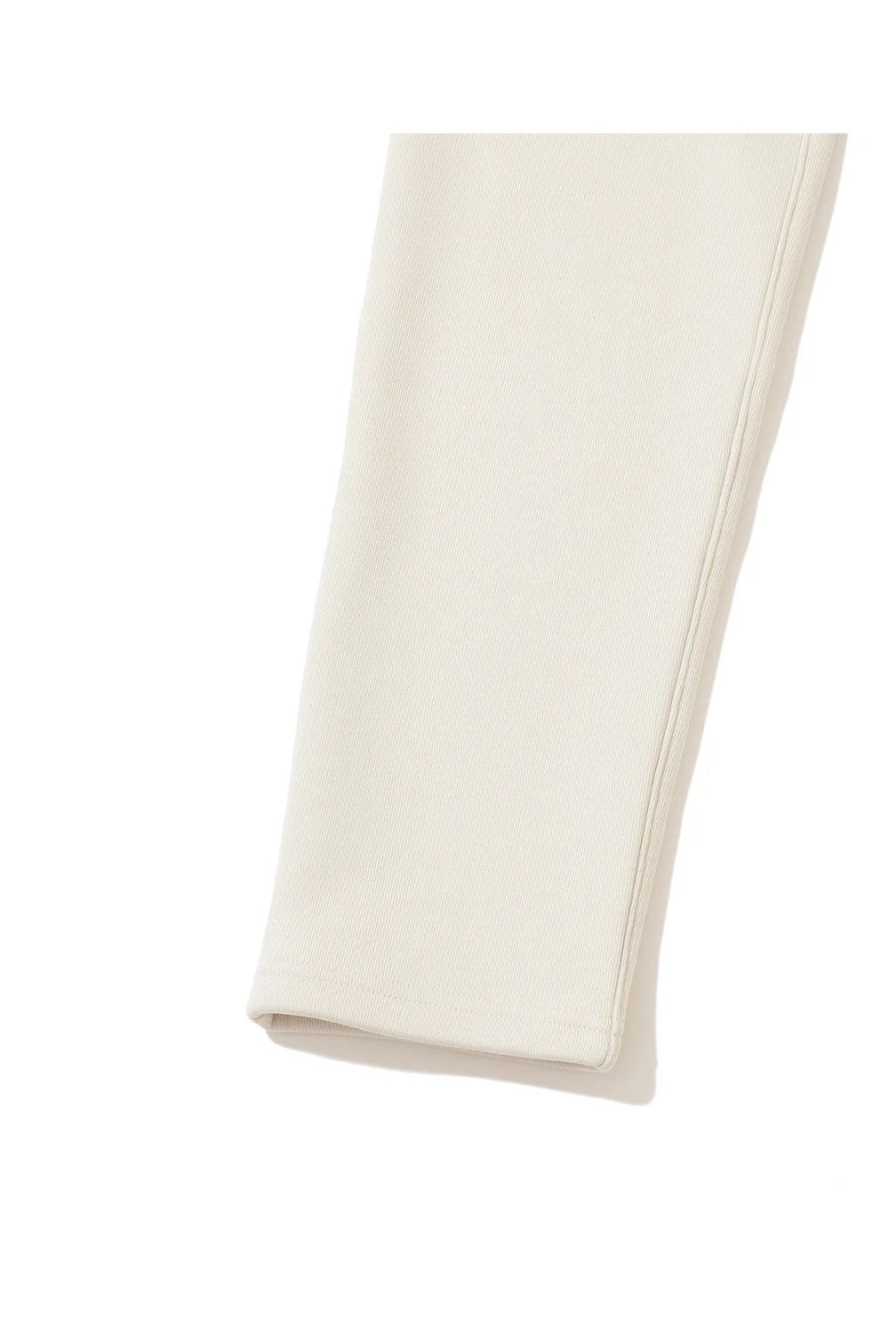 【2025AW】 PANTS / 裏フリース スウェット素材 スリムフィット ロングパンツ (オフホワイト)