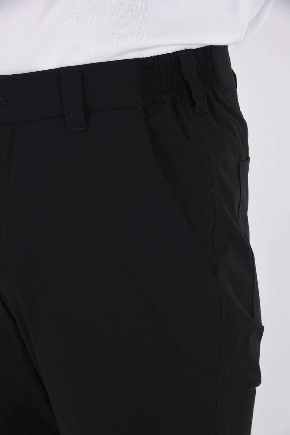 【25AW】 LIPSTOP STRETCH LONG PANTS / ブランドロゴ刺繍 ロングパンツ (ブラック)