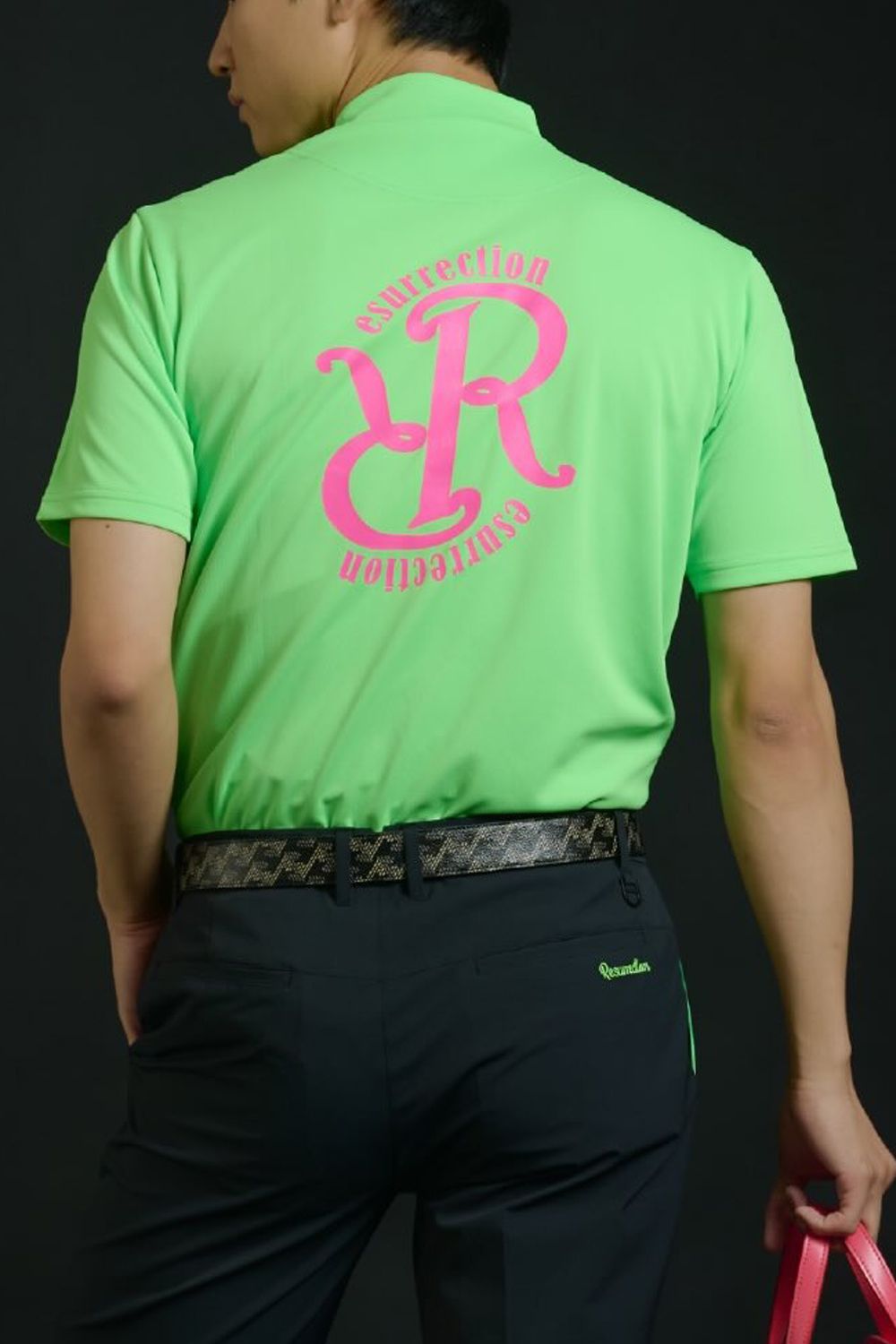 【26SS】 MENS NEONLOGO MOCK NECK / ネオン ロゴ モックネック (ネオングリーン)*