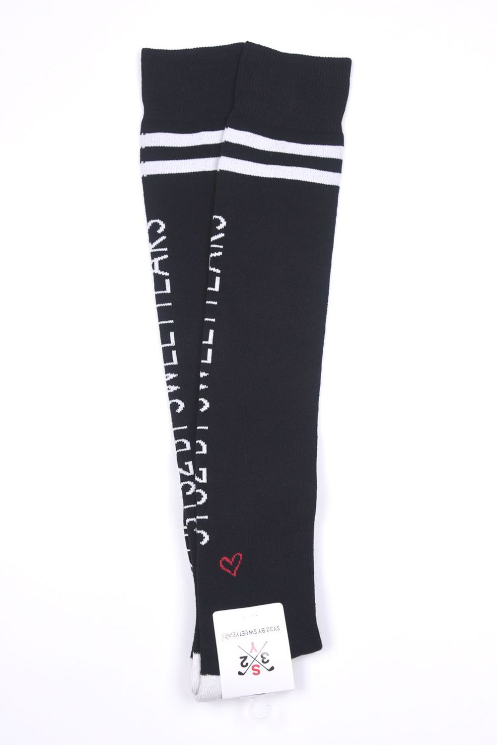 【レディース】 VERTICAL LOGO KNEE HIGH SOX / サイドロゴ ニーハイソックス (ブラック)*