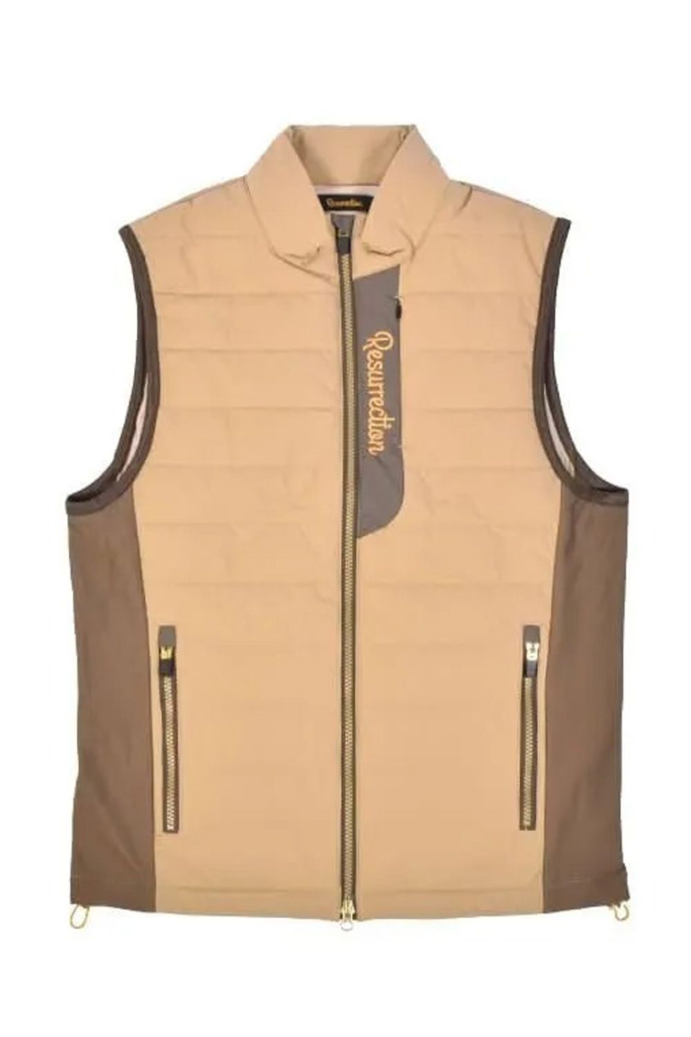 【25AW】 TWO-TONE PADDED VEST / 2トーン パデット ベスト (ベージュ/カーキブラウン)*