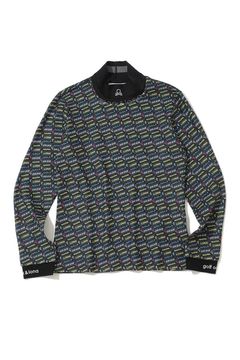 【2025AW】【レディース】 DÉPÊCHE HIGH NECK FLEECE SHIRT / マイクロフリース ジオメトリックパターン モックネックインナー (ブラック)