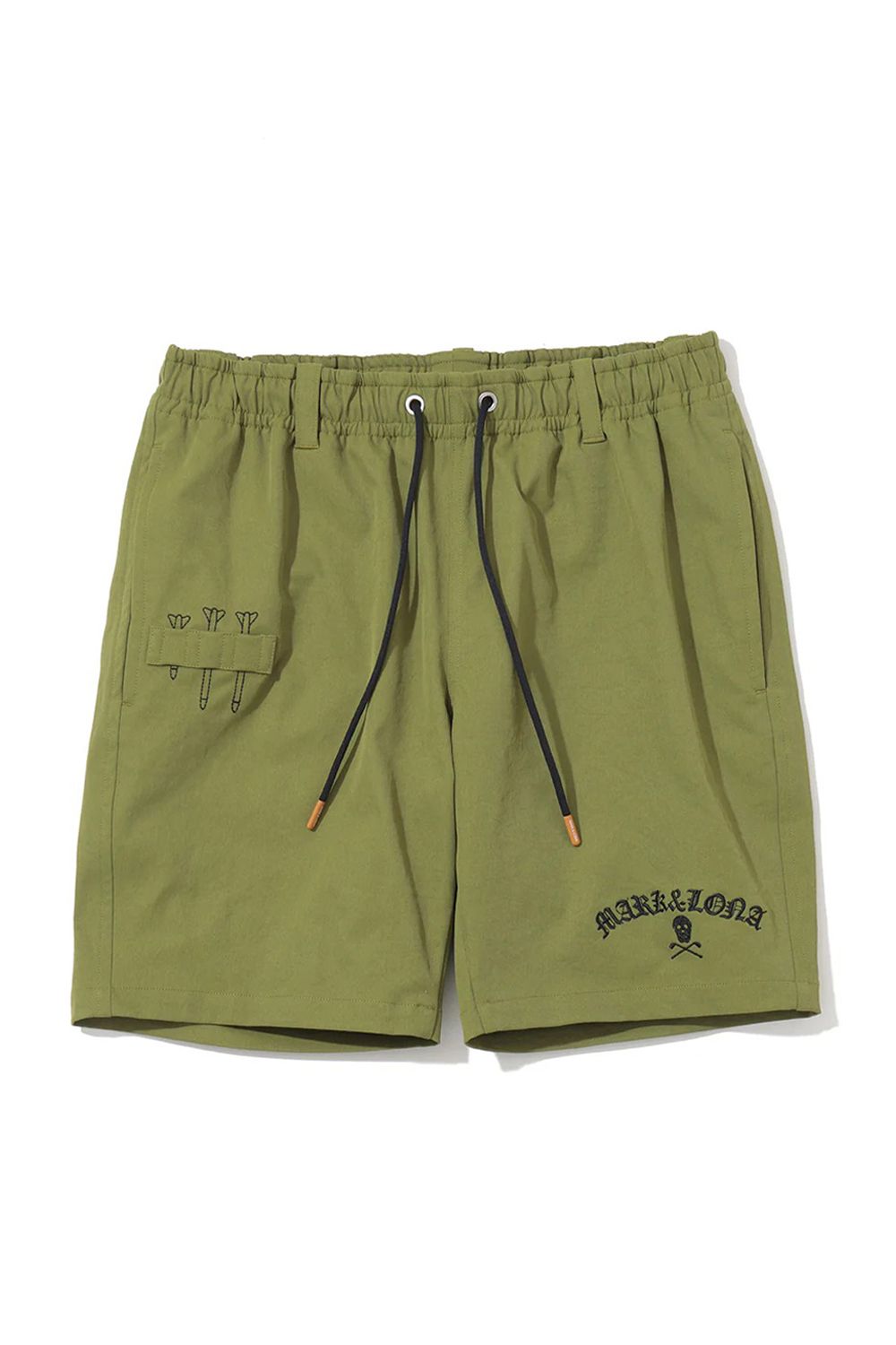 【26SS】 SOVEREIGN UTILITY TWILL SHORTS / ポリエステルツイル ブラックレターフォントロゴ ショートパンツ (グリーン)