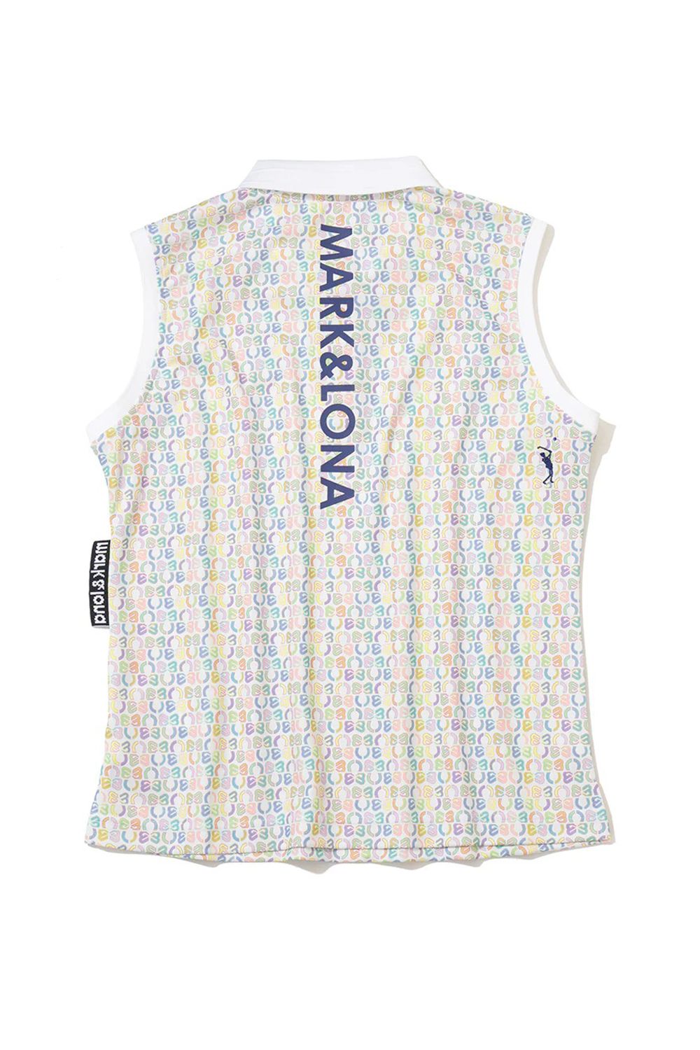 【26SS】【レディース】 RITMO MONOGRAM SLEEVELESS POLO / グラフィックロゴ総柄 ジャパンメイド ノースリーブポロシャツ (マルチ)