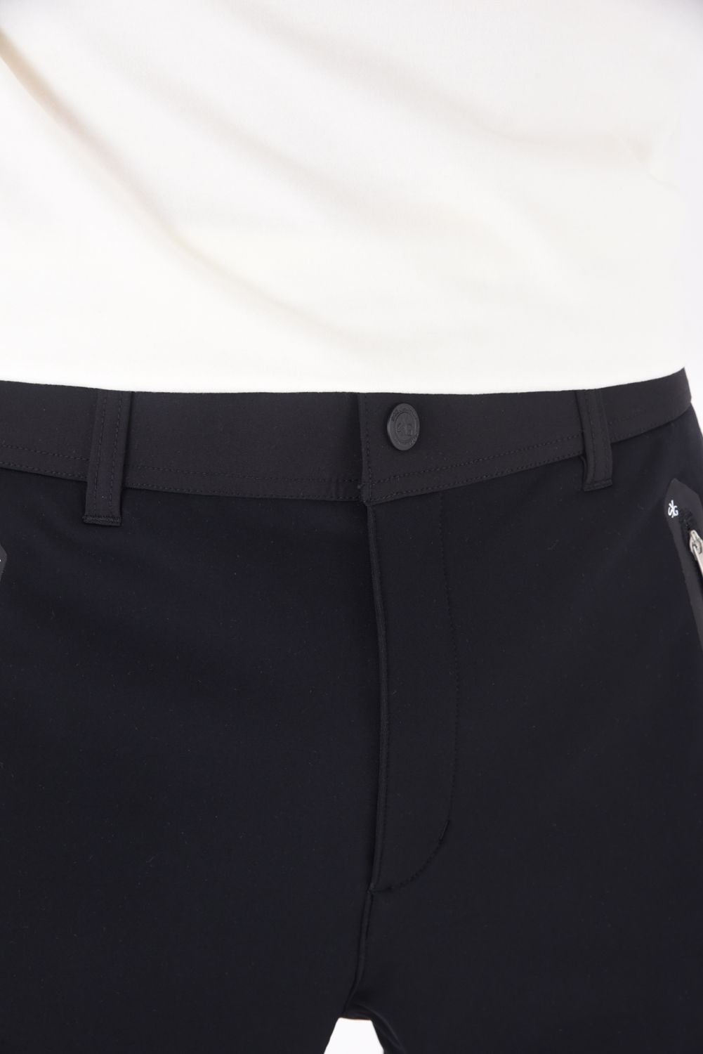 【ABSOLUTE】 VUELTA SWEAT PANTS / ロゴプリント 裏起毛 ストレッチパンツ ブラック*