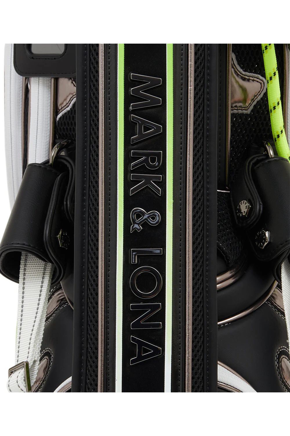 【26SS】【銀行振込・代金引換不可】【返品・交換不可】 NITRO CAMO PANELED CADDIE BAG / メッシュ生地 マルチカラー パッチワーク カートタイプ キャディバッグ (ブラック)