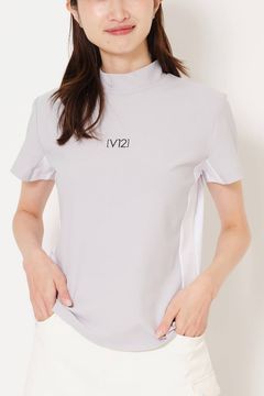 【26SS】 【レディース】 EXP MOCK / メッセージプリント バイカラー モックネックTシャツ (グレー)