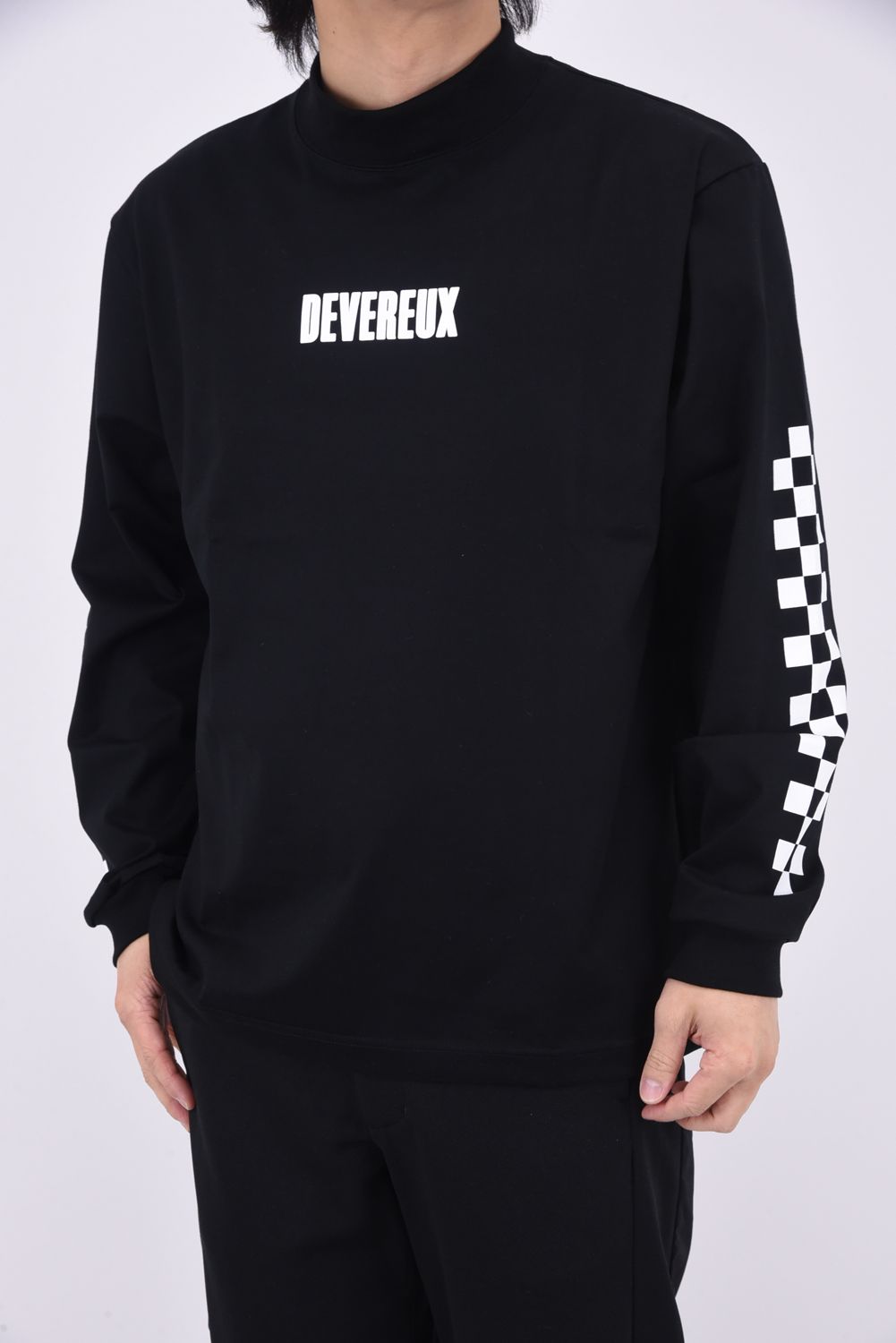 【期間限定ポイント10倍】【25SS】 LOGO ASSORTED LONG SLEEVE MOCK TEE / ロゴプリント ロングスリーブ モックネック (ブラック)
