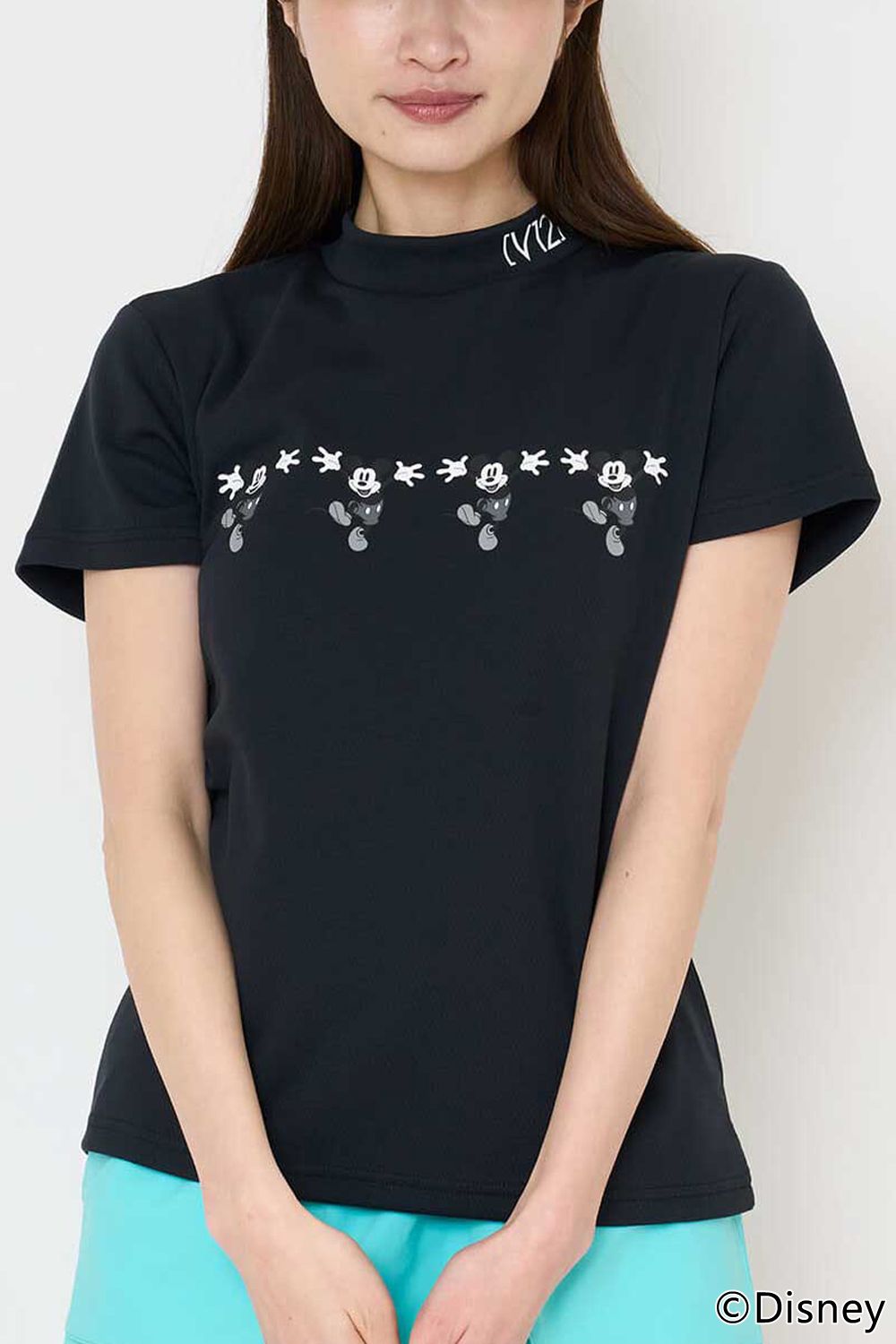 【26SS】【レディース】 FUNNY MOCK / ディズニーコレクション モックネックTシャツ (ブラック)