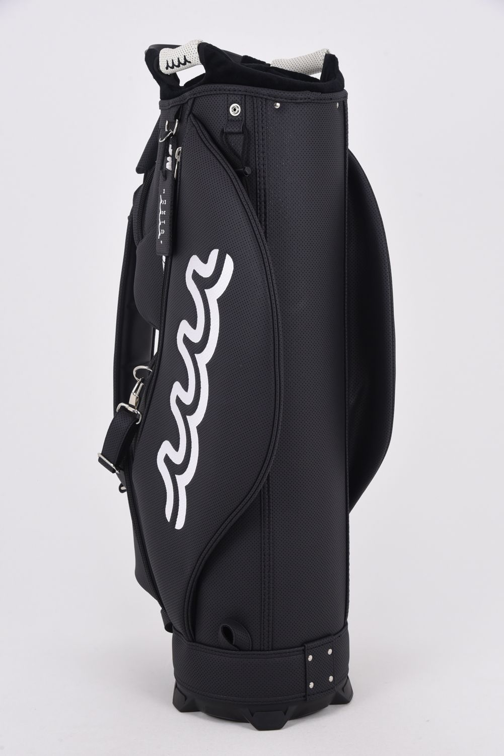 【26SS】【銀行振込・代金引換不可】【返品・交換不可】 CADDY BAG & HEAD COVER / パンチングエシカルレザー カートタイプ キャディバッグ&ヘッドカバーセット (ブラック)