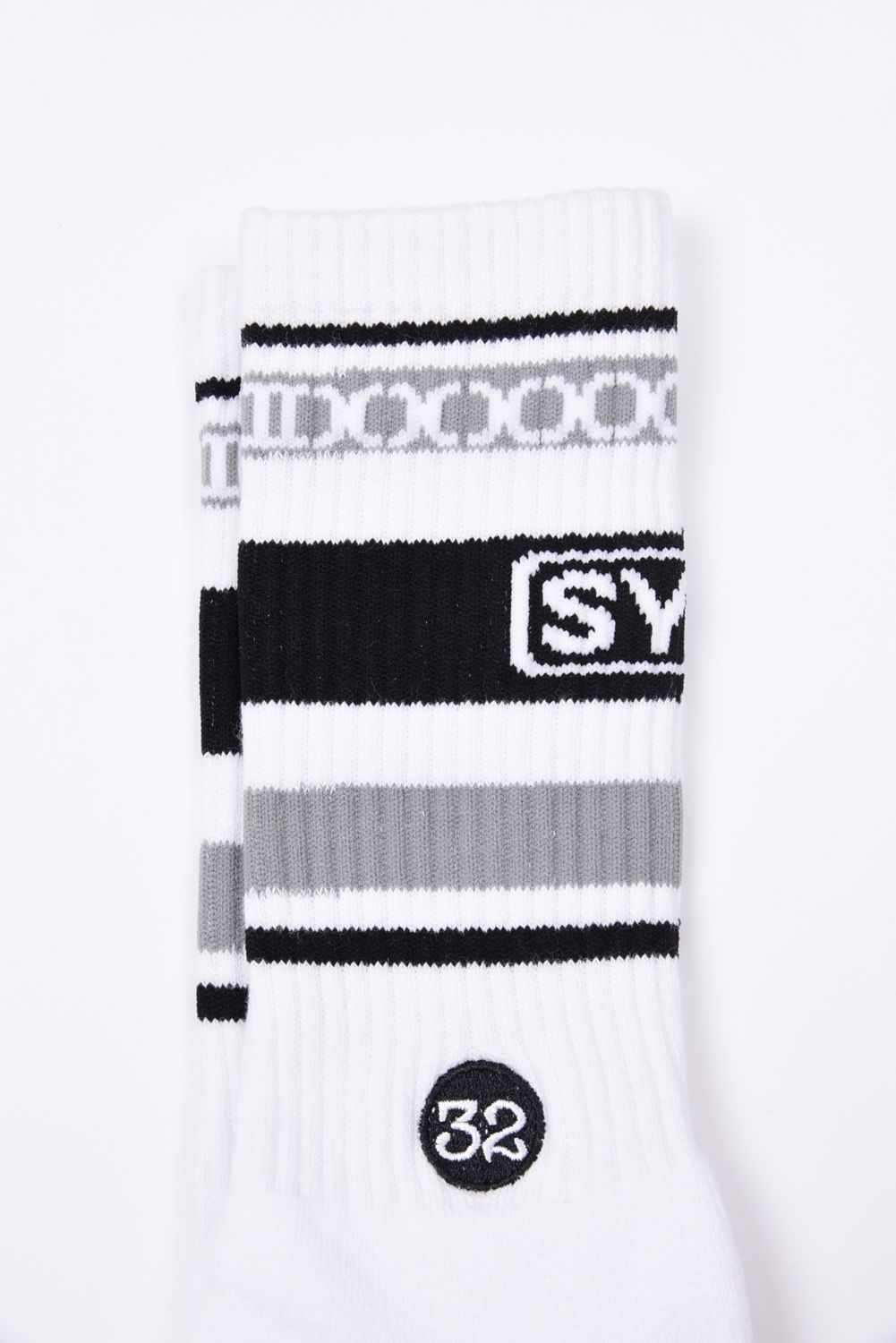 【26AW】 ORIGINAL LINE SOCKS / ラインデザイン ミドルソックス (ホワイト)