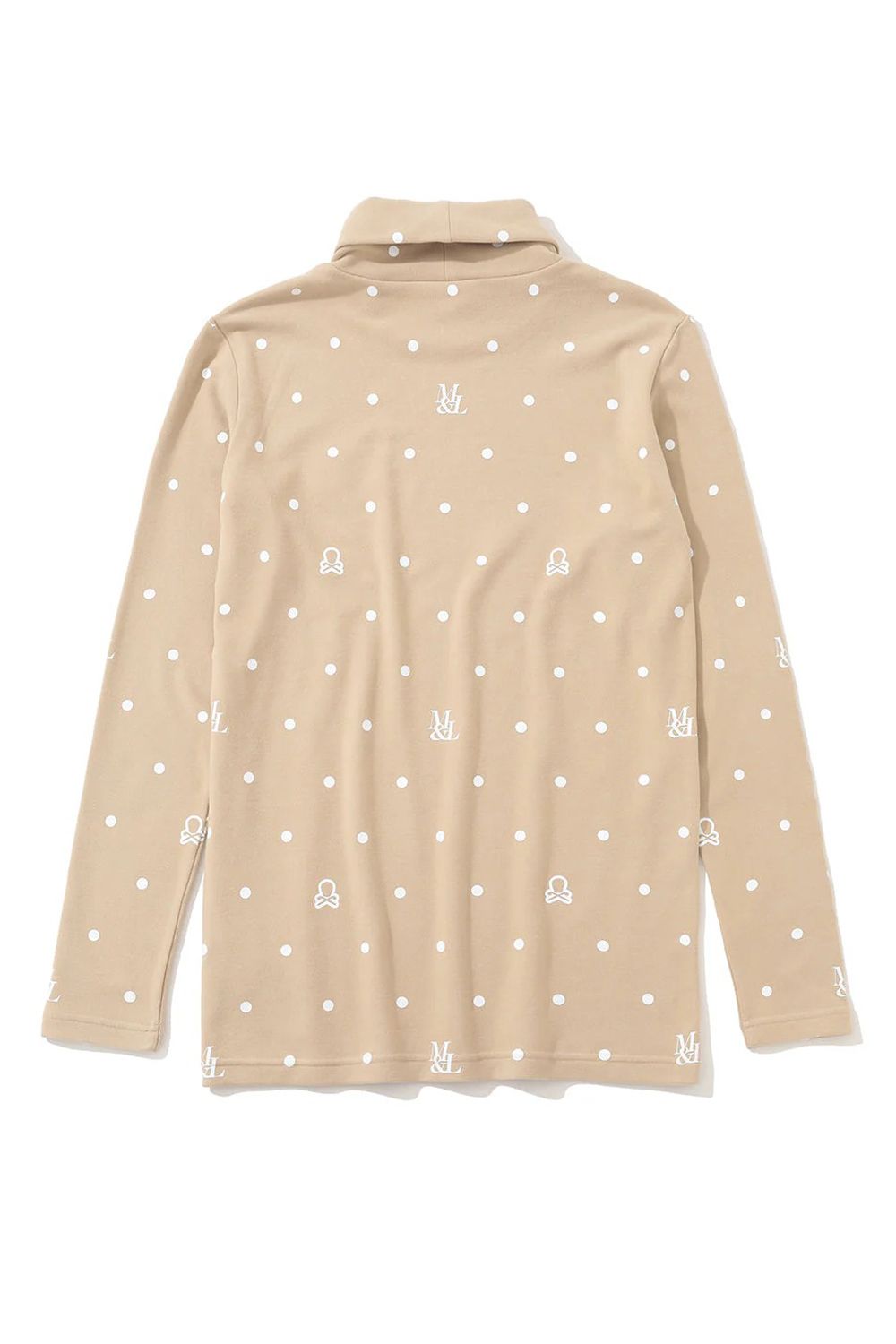 【2025AW】 D●T MOCK NECK LAYER / ドットパターン サークルスカル モックネックインナー (ベージュ)