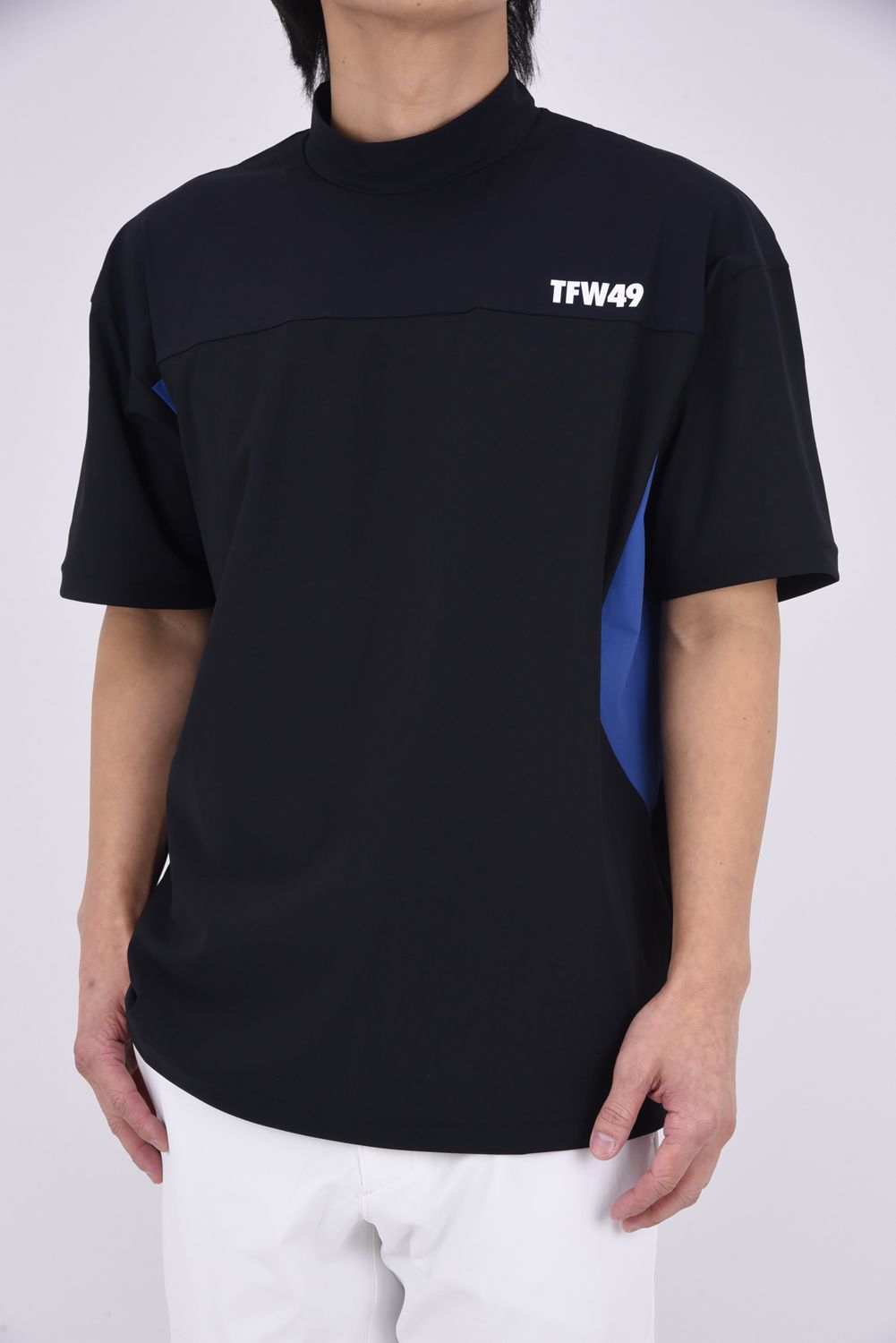 【26SS】 WIDE SHORT SLEEVE MOCKNECK / モックネックTシャツ (ブラック)