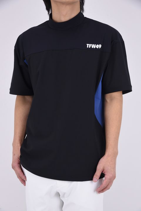 【26SS】 WIDE SHORT SLEEVE MOCKNECK / モックネックTシャツ (ブラック)