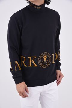【2024AW 木村拓哉さん着用 VOL.2】 ATLANTIS PERFORMANCE MOCK NECK / モアレパターン ビックロゴ モックネック (ブラック)