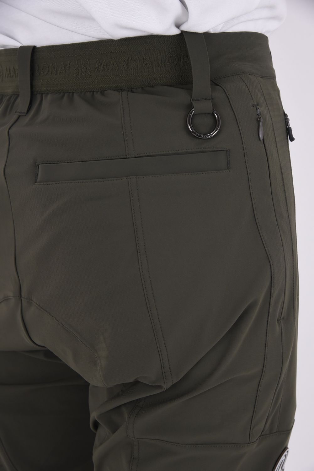 【2025AW】 S.I.D HYPER STRETCH PANTS / リフレクターロゴプリント シリコンワッペン テクニカルロングパンツ (カーキ)