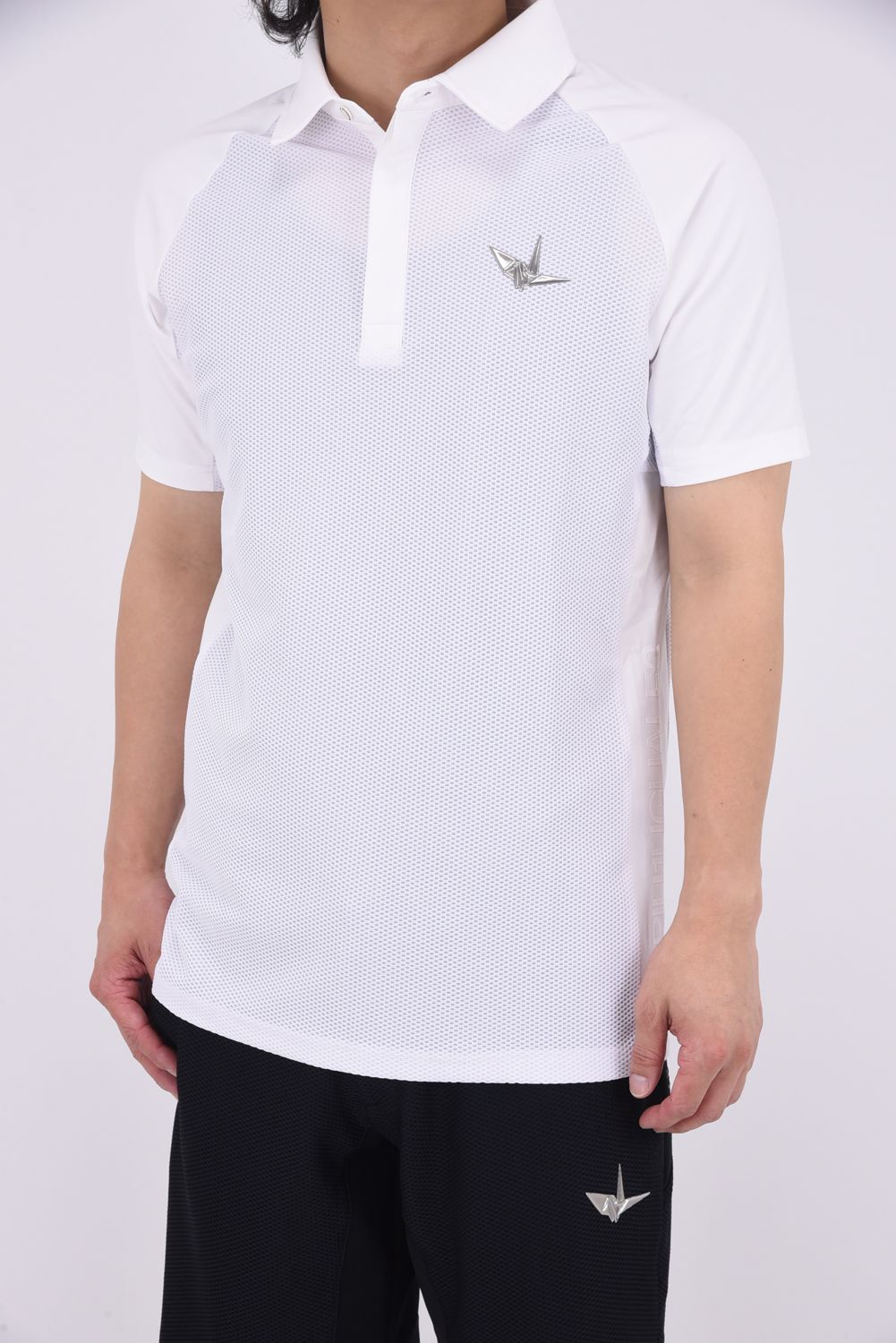 【25SS】 113 GOLF S/S POLO MESH  / ROICA素材 メッシュ ポロシャツ  (ホワイト)