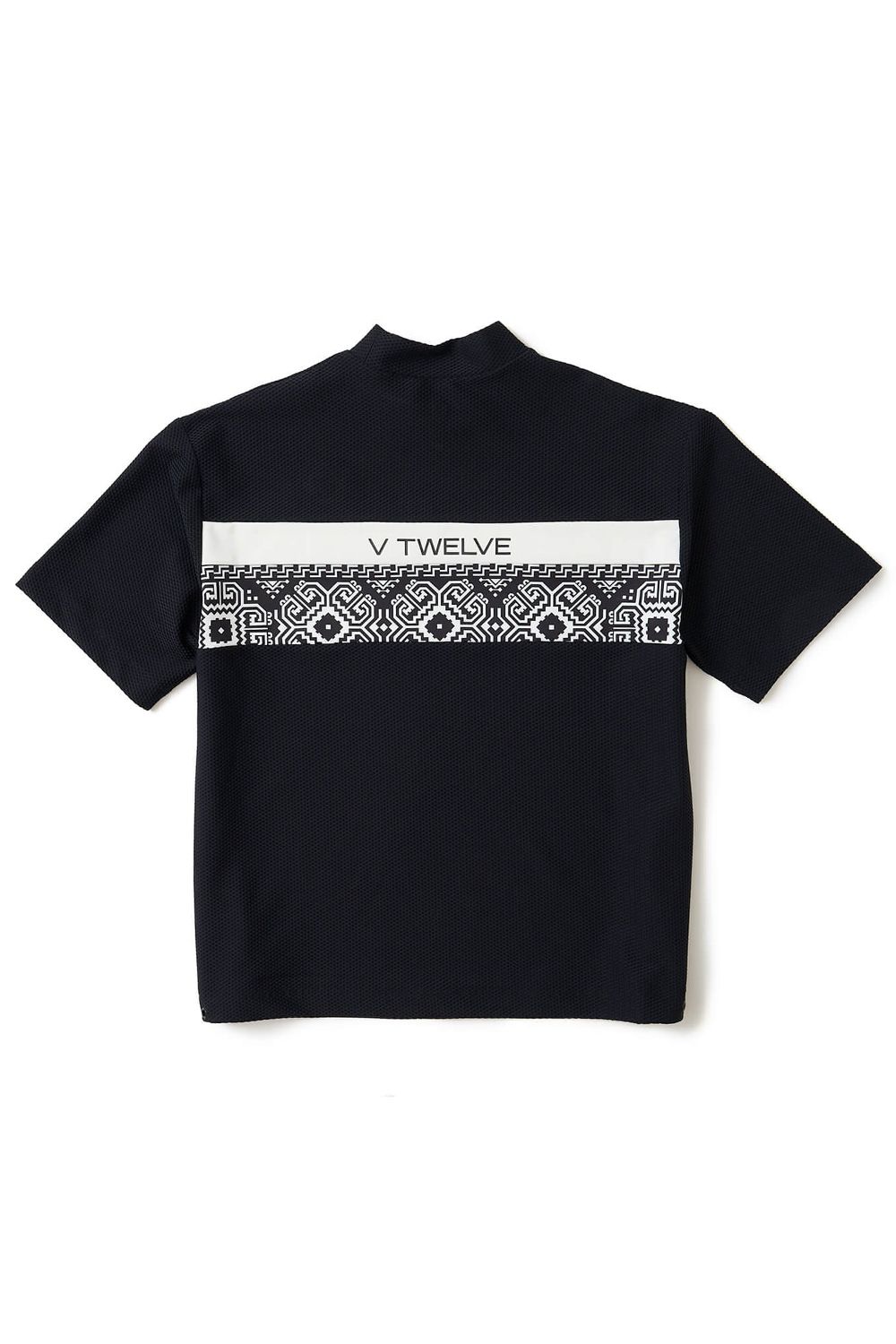【26SS】【レディース】 BAN COMFO MOCK / ワッフル生地 バンダナ柄 モックネックTシャツ (ブラック)