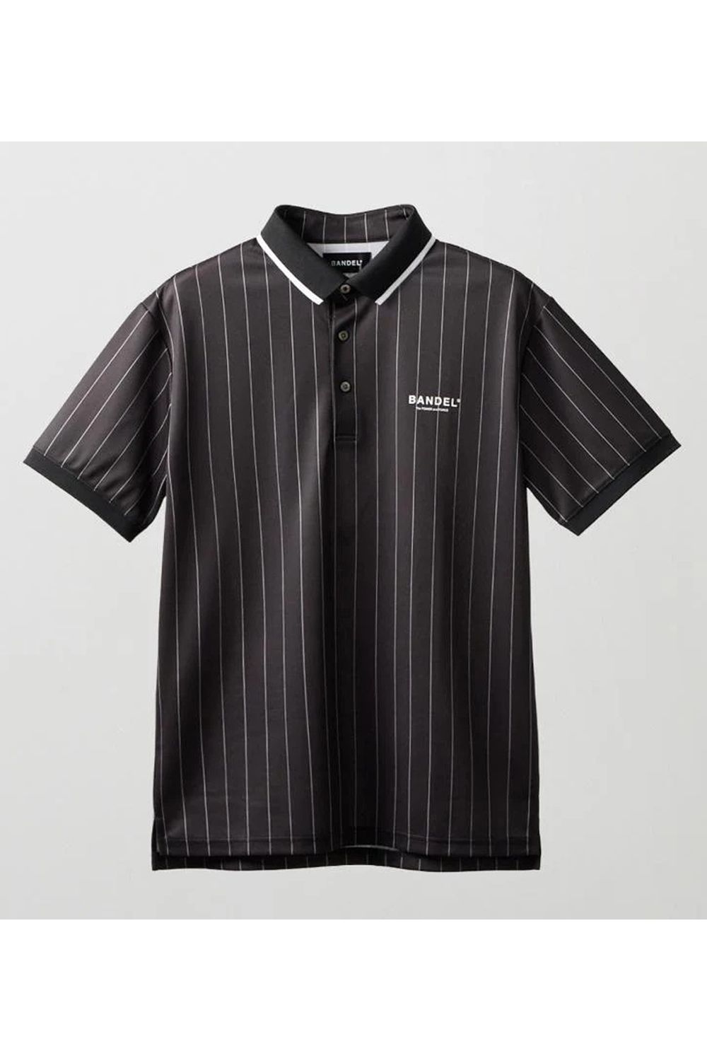 【26SS】 PINSTRIPE POLO SHIRT / ピンストライプ ポロシャツ (ブラック)