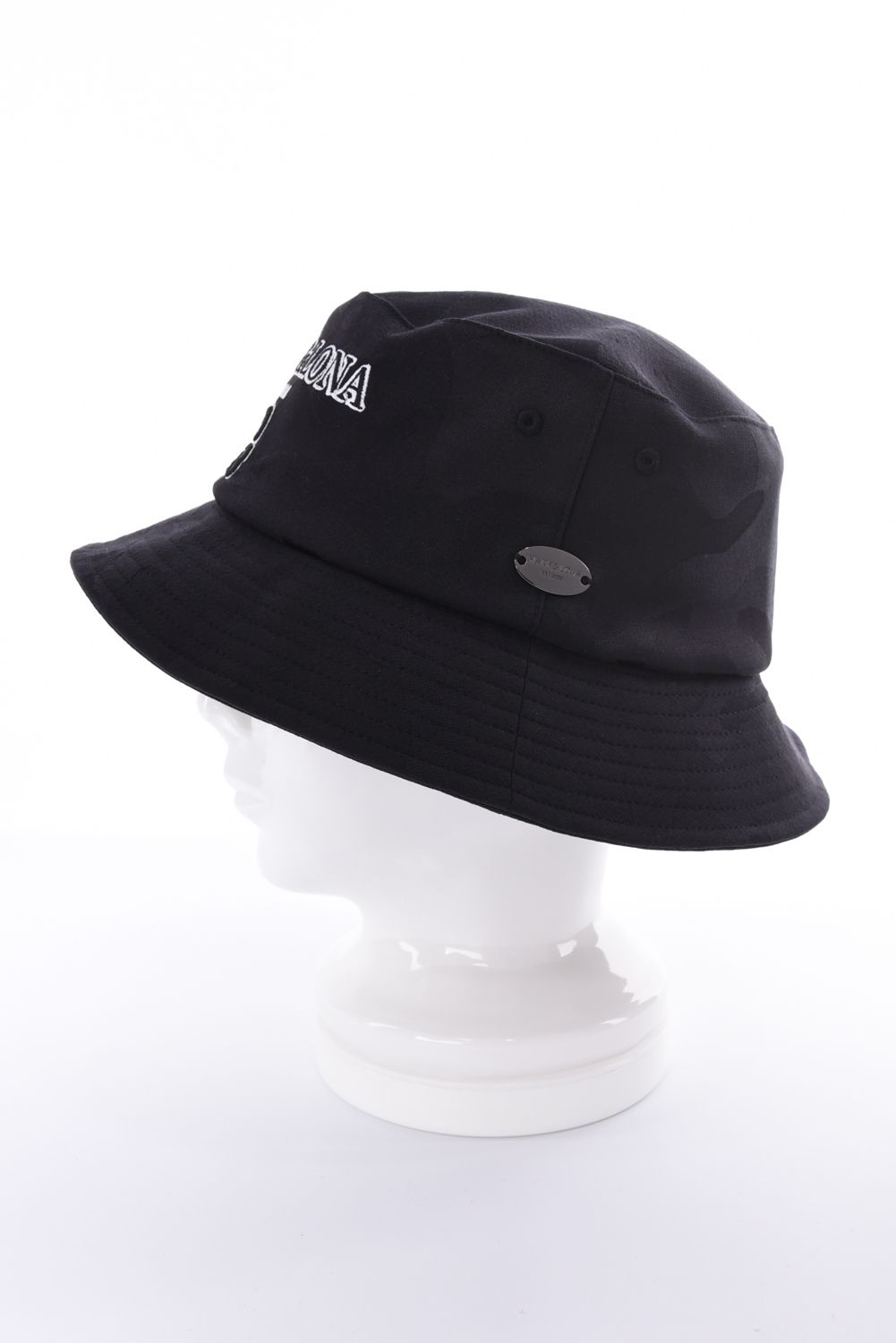 【26AW】 MERCURY CAMO STRETCH HAT / シグネチャーカモ ブランドロゴ刺繍 ストレッチバケットハット (ブラック)