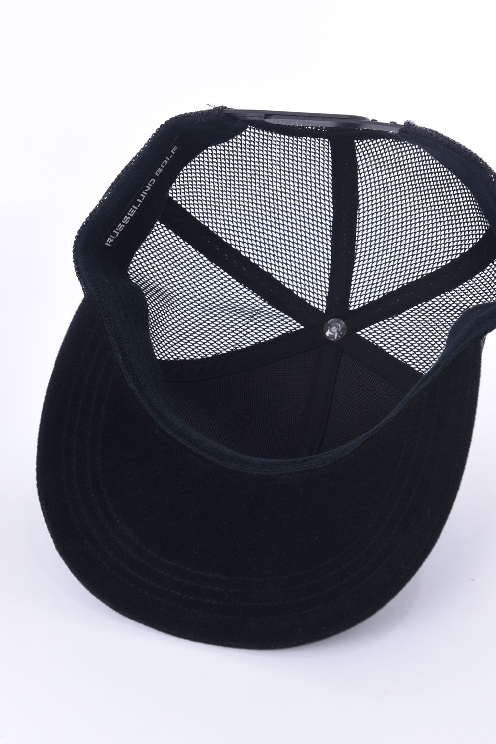 RUSSELUNO - VELCRO MESH CAP / ブランドロゴ 刺繍 フラット ベース 