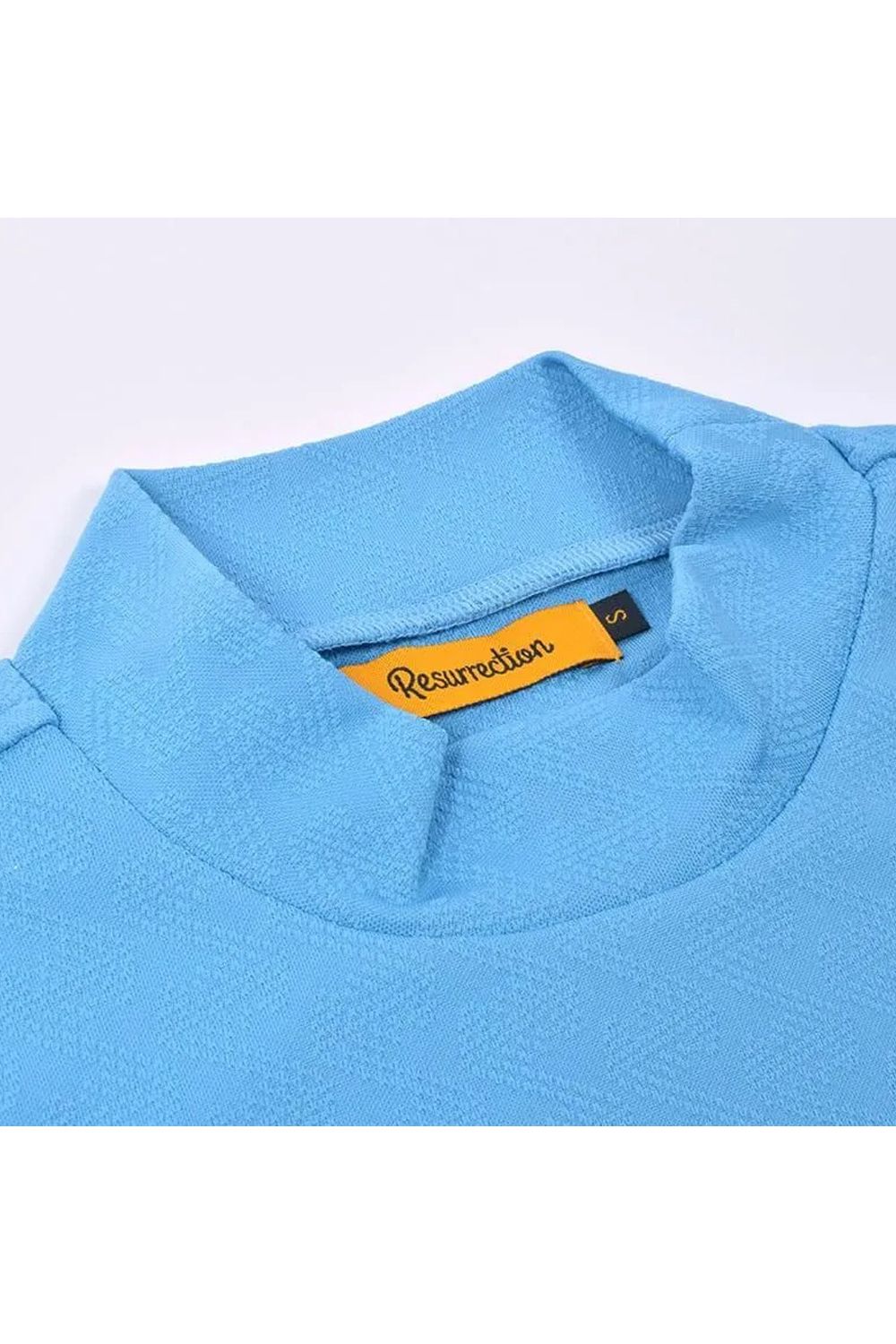 【26SS】【レディース】 WOMENS GM JACQUARD MOCK NECK / オリジナルテキスタイル モックネックTシャツ (スカイブルー)*