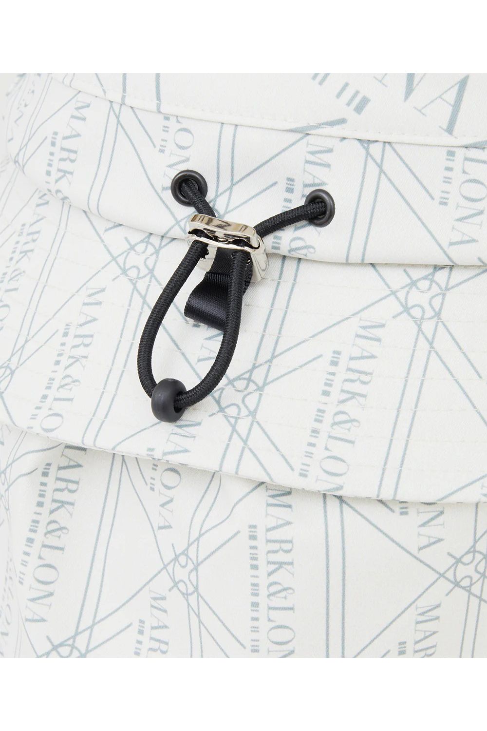 【26SS】【CODE COLLECTION】 TGHT / ジオメトリックパターン サンシールド付き バケットハット (ホワイト)