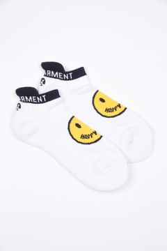 HAPPY SURF CUSHION SOCKS / HAPPY SURFロゴ アングルソックス ホワイト