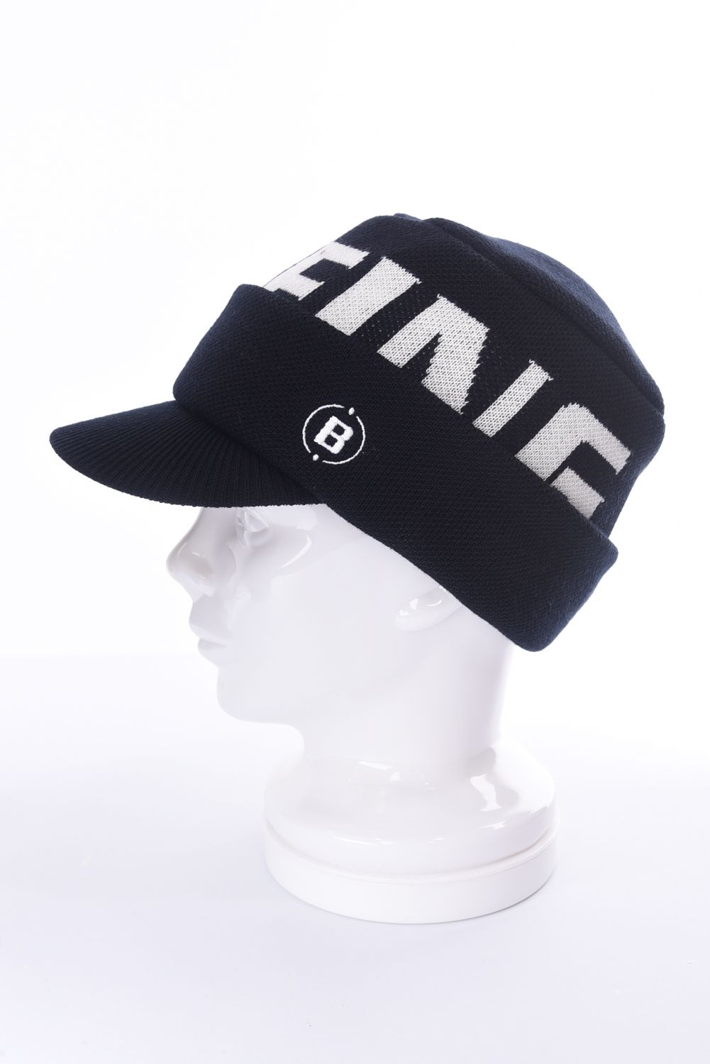 KNIT WORK CAP / ビッグロゴ ニットワークキャップ (ブラック)
