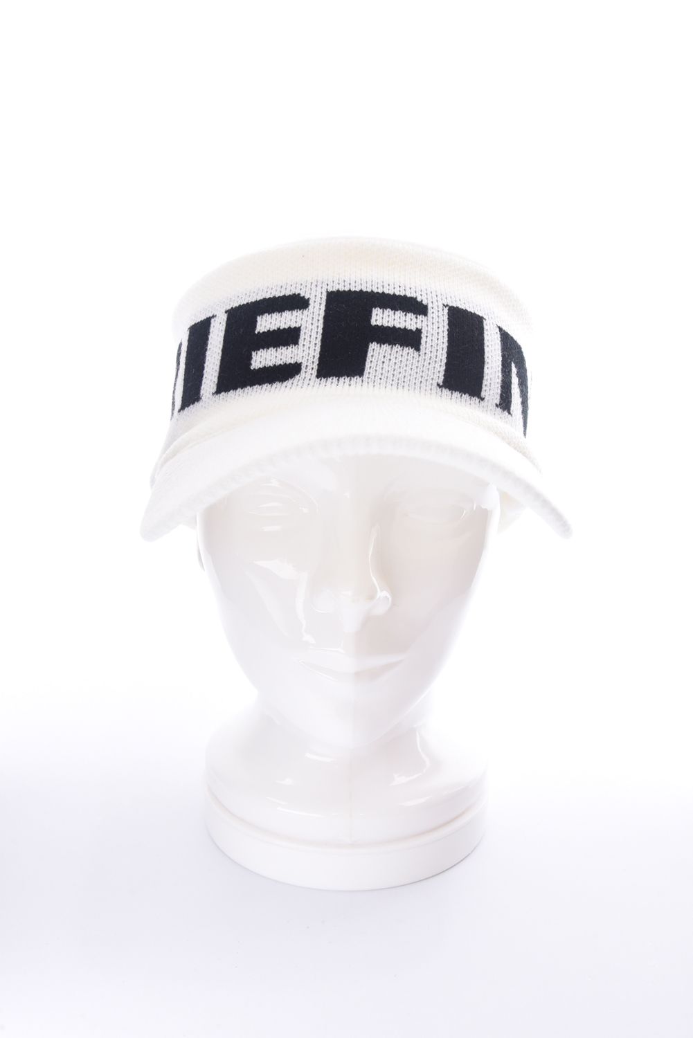 KNIT VISOR / ブランドロゴジャカード ニットサンバイザー (アイボリー)