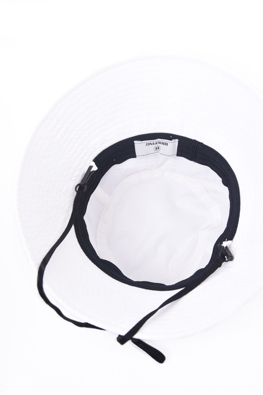 【26SS】【レディース】 WOMEN'S SEERSUCKER CORD STRAP WIDE HAT / シアサッカー コードストラップ付き バケットハット (ホワイト)