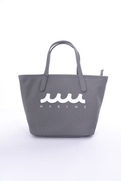 CONTINUA PERFORATED ETHICAL LEATHER MINI TOTE BAG / パンチングエシカルレザー ミニトートバッグ (グレー)