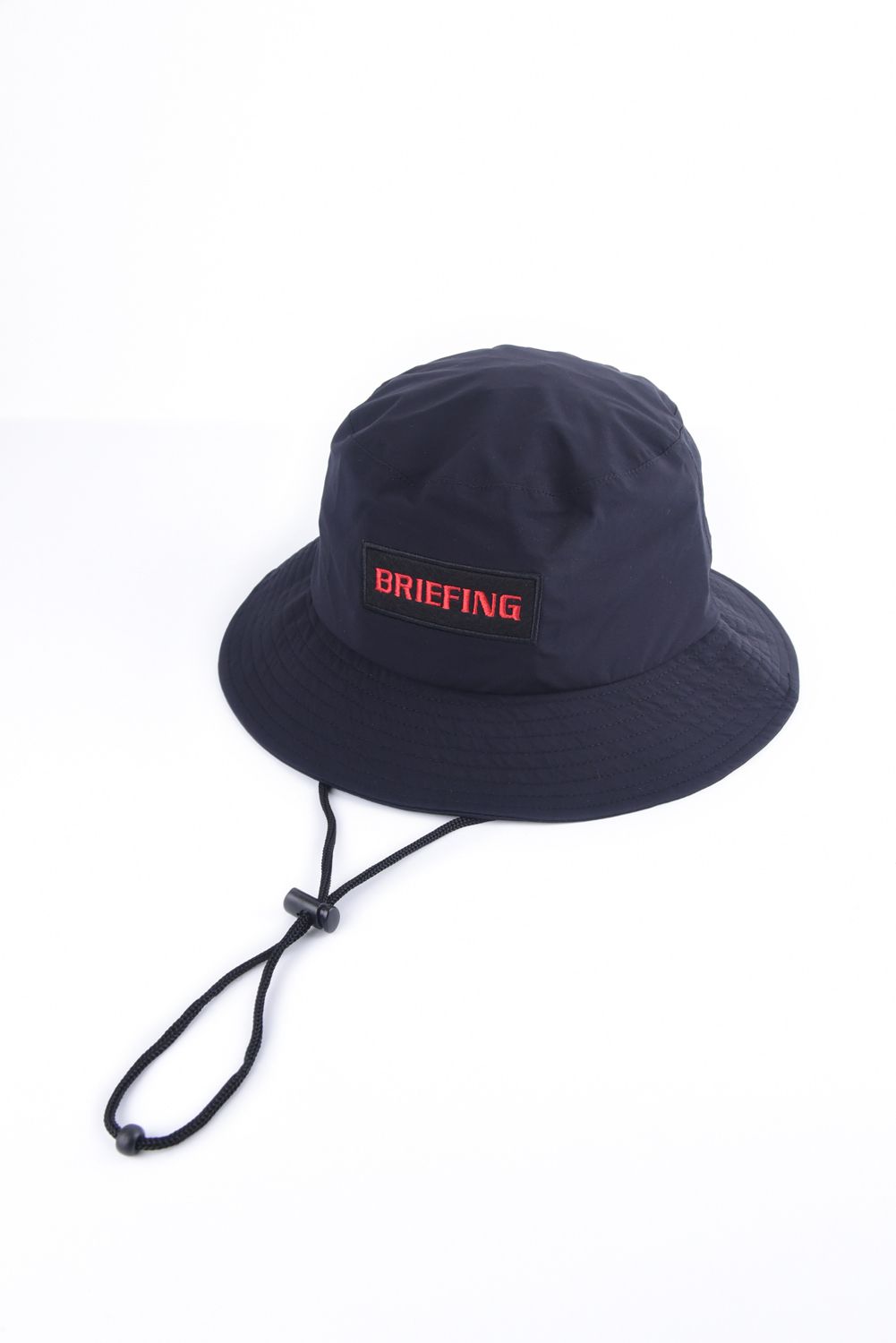 MS WATERPROOF HAT / 刺繍ロゴ  ウォータープルーフ サファリハット ブラック