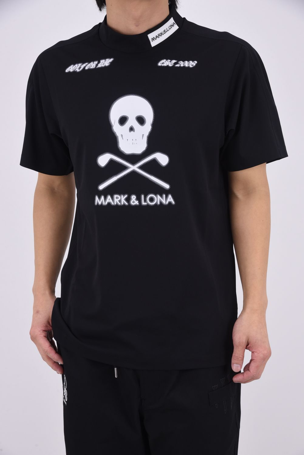 【26SS】 ICON SKULL STRETCH NYLON PIQUÉ MOCK / ナイロンカノコ アイアンスカルプリント モックネックTシャツ (ブラック)