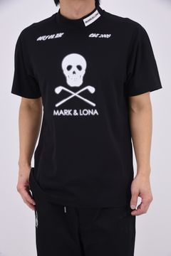 【26SS】 ICON SKULL STRETCH NYLON PIQUÉ MOCK / ナイロンカノコ アイアンスカルプリント モックネックTシャツ (ブラック)