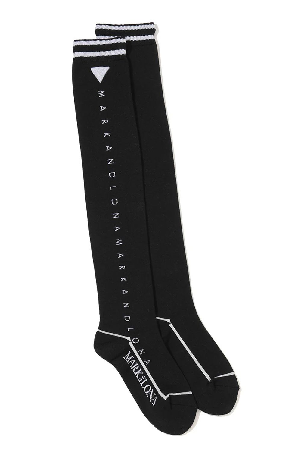 【26SS】【CODE COLLECTION】【レディース】 TOSX / ジャパンメイド レターグラフィック オーバーニーソックス (ブラック)